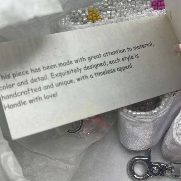 NWT Tiana Designs Ny Beaded Square Crossbody Rainbow Rolling Stones Purse Bag - Picture 8 of 15